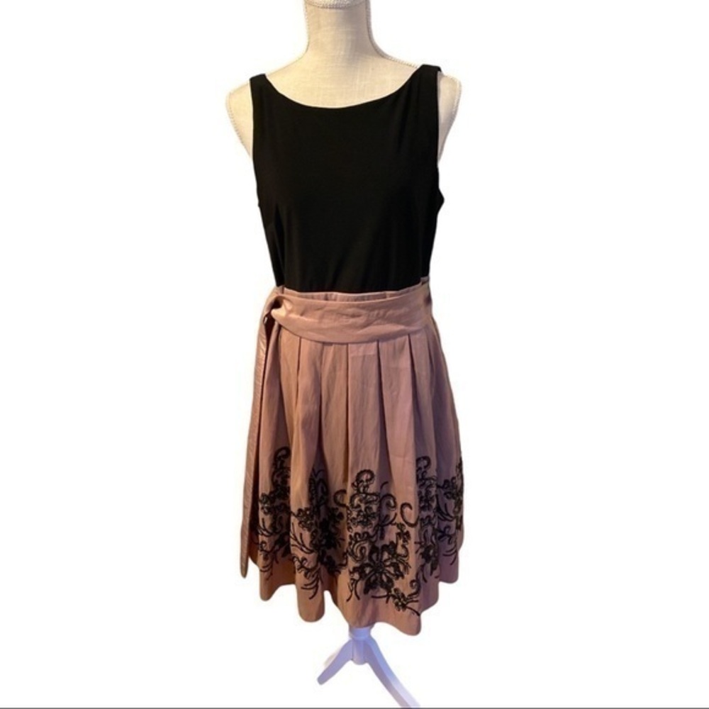 SLNY Cotton‎ wide strap full skirt Dress